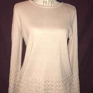 Soft pink sweater blouse